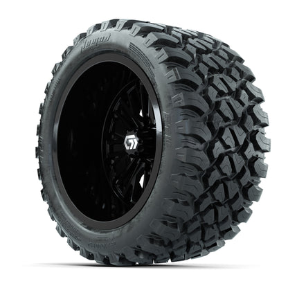 GTW® Viper Gloss Black 14 in Wheels with 23X10-R14 Nomad Steel Belt Radial All-Terrain Tires - Full Set