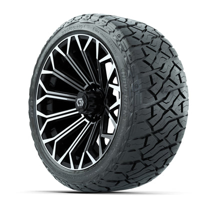 GTW® Phantom Black/Machined 16 in Wheels with 225/40-R16 Maverick Street Tires - Full Set