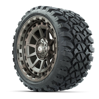 GTW® Barricade Satin Bronze 15 in Wheels with 23x10-15 Nomad Radial All-Terrain Tires - Set of 4