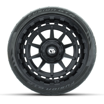 GTW® Barricade Gloss Black 15 in Wheels with 23x10-R15 Nomad Radial All-Terrain Tires - Set of 4