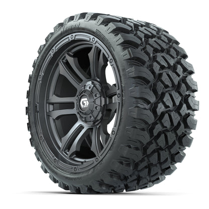 GTW® Shogun Gunmetal 15 in Wheels with 23x10-R15 Nomad Radial All-Terrain Tires - Set of 4