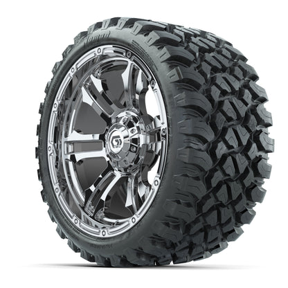 GTW® Shogun Chrome 15 in Wheels with 23x10-R15 Nomad Radial All-Terrain Tires - Set of 4