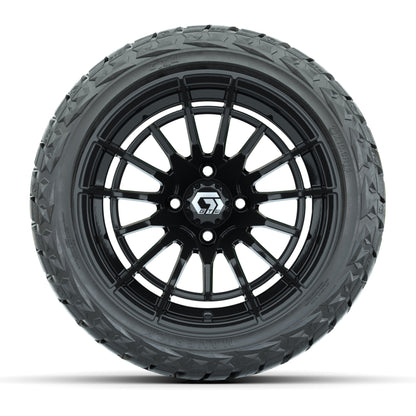 GTW Boost Gloss Black 14 in Wheels with 23x10.00-R14 Maverick All-Terrain Tires – Set of 4
