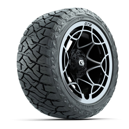 GTW Nexus Gloss Black 14 in Wheels with 23x10.00-R14 Maverick All-Terrain Tires – Set of 4