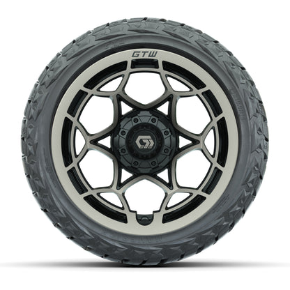 GTW Nexus Gloss Black/Satin Bronze 14 in Wheels with 23x10.00-R14 Maverick A/T Tires – Set of 4