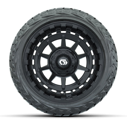 GTW Barricade Gloss Black 14 in Wheels with 23x10.00-R14 Maverick All-Terrain Tires – Set of 4