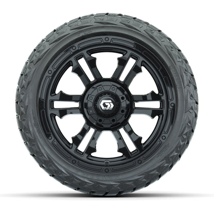 GTW Shogun Gloss Black 14 in Wheels with 23x10.00-R14 Maverick All-Terrain Tires – Set of 4