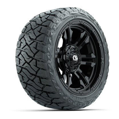 GTW Shogun Gloss Black 14 in Wheels with 23x10.00-R14 Maverick All-Terrain Tires – Set of 4