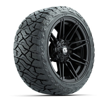 GTW Stealth Gloss Black 14 in Wheels with 23x10.00-R14 Maverick All-Terrain Tires – Set of 4