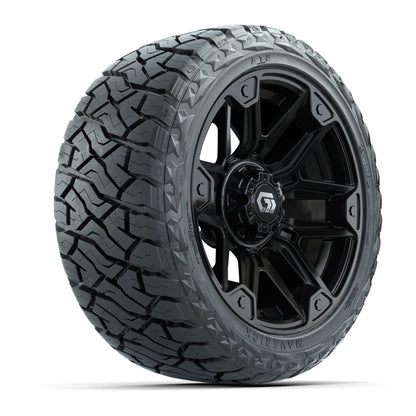 GTW Graffiti Gloss Black 14 in Wheels with 23x10.00-R14 Maverick All-Terrain Tires – Set of 4
