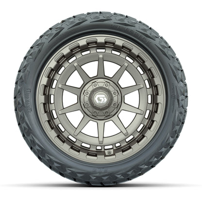 GTW® Barricade Satin Bronze 15 in Wheels with 23x10.00-R15 Maverick All-Terrain Tires – Set of 4