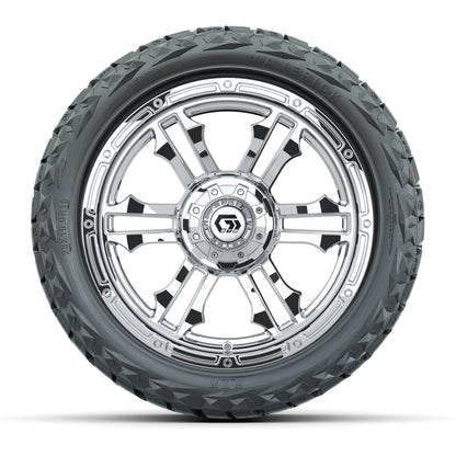 GTW® Shogun Chrome 15 in Wheels with 23x10.00-R15 Maverick All-Terrain Tires – Set of 4
