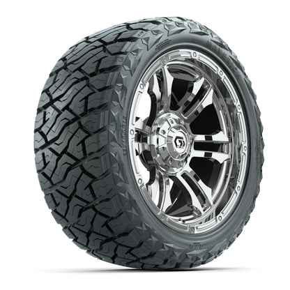 GTW® Shogun Chrome 15 in Wheels with 23x10.00-R15 Maverick All-Terrain Tires – Set of 4