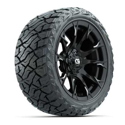 GTW® Diablo Gloss Black/Machined 15 in Wheels with 23x10.00-R15 Maverick A/T Tires – Set of 4