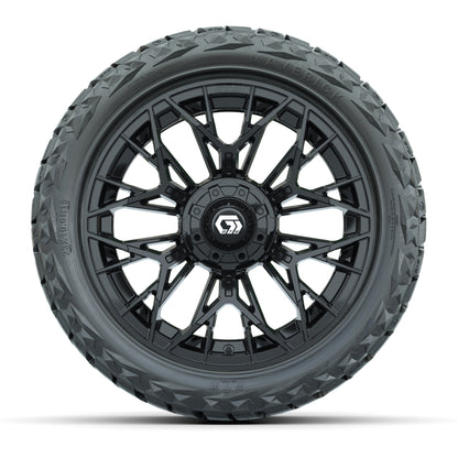 GTW® Stellar Matte Black 15 in Wheels with 23x10.00-R15 Maverick All-Terrain Tires – Set of 4