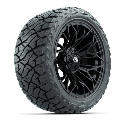 GTW® Stellar Matte Black 15 in Wheels with 23x10.00-R15 Maverick All-Terrain Tires – Set of 4
