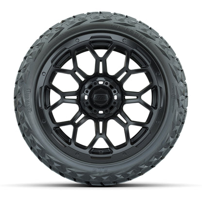 GTW® Bravo Matte Black 15 in Wheels with 23x10.00-R15 Maverick All-Terrain Tires – Set of 4