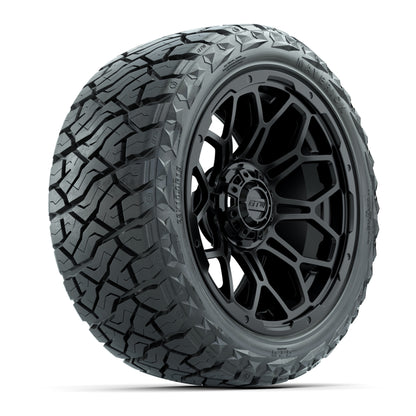 GTW® Bravo Matte Black 15 in Wheels with 23x10.00-R15 Maverick All-Terrain Tires – Set of 4