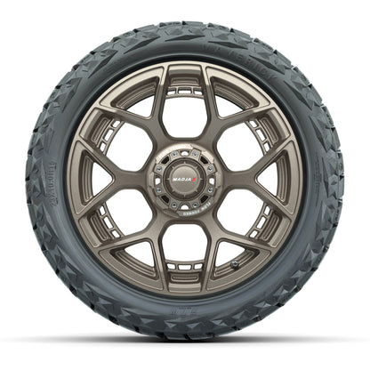 MadJax Flow Form Evolution Matte Bronze 15 in Wheels with 23x10.00-R15 Maverick A/T Tires – Set of 4