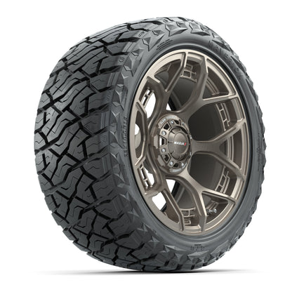 MadJax Flow Form Evolution Matte Bronze 15 in Wheels with 23x10.00-R15 Maverick A/T Tires – Set of 4
