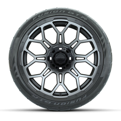 GTW Bravo Matte Gray 15 in Wheels with 215/40-R15 Fusion GTR Steel Belt Street Tires - Set of 4
