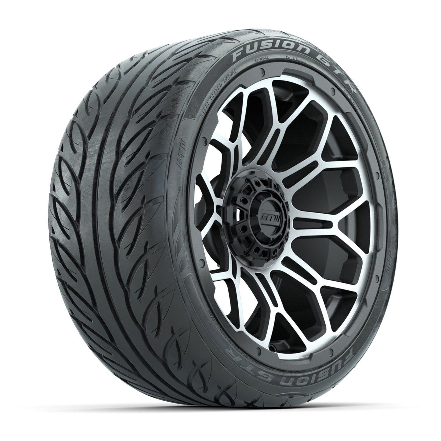 GTW Bravo Matte Gray 15 in Wheels with 215/40-R15 Fusion GTR Steel Belt Street Tires - Set of 4