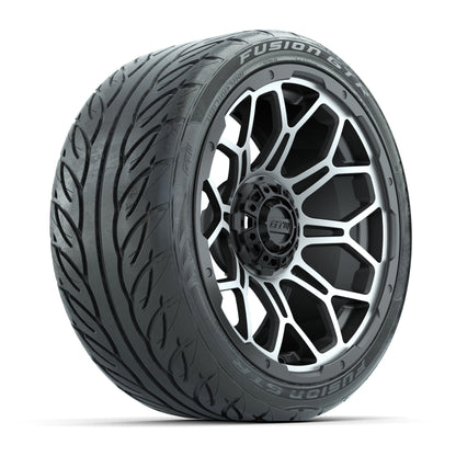 GTW Bravo Matte Gray 15 in Wheels with 215/40-R15 Fusion GTR Steel Belt Street Tires - Set of 4