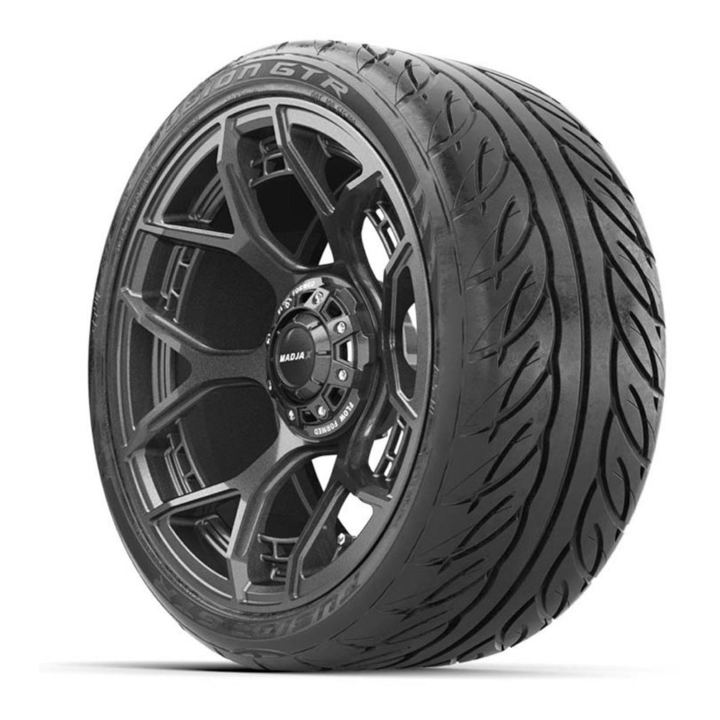 Flow Form Evolution 15 in Gunmetal Wheels with 215/40-R15 Fusion GTR Street Tires - Set of 4