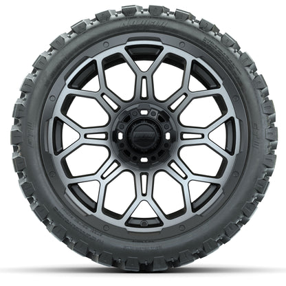 GTW® Bravo Matte Gray 15 in Wheels with 23 in Nomad All Terrain Tires - Set of 4
