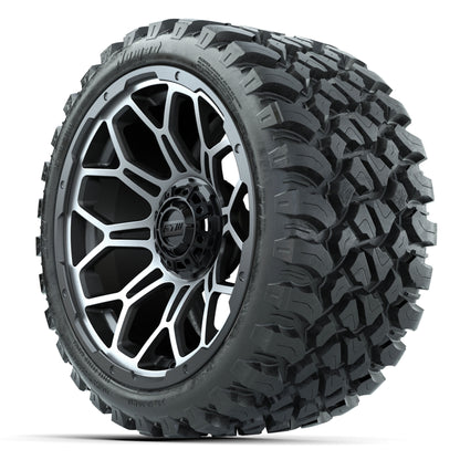 GTW® Bravo Matte Gray 15 in Wheels with 23 in Nomad All Terrain Tires - Set of 4