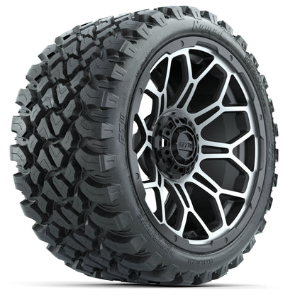 GTW® Bravo Matte Gray 15 in Wheels with 23 in Nomad All Terrain Tires - Set of 4