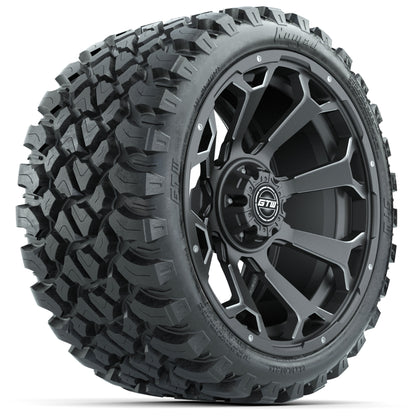 GTW® Raven Matte Gray 15 in Wheels with 23 in Nomad All Terrain Tires - Set of 4