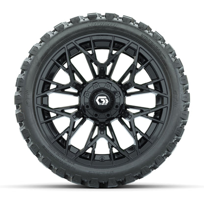 GTW® Stellar Black 15 in Wheels with 23x10-R15 Nomad All-Terrain Tires - Set of 4