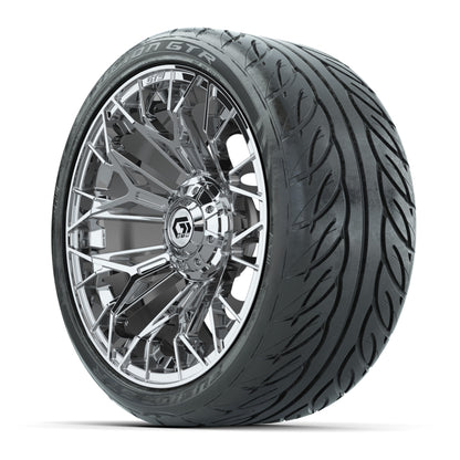 GTW® Stellar Chrome 15 in Wheels with 215/40-R15 Fusion GTR Street Tires - Set of 4