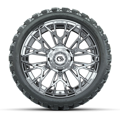 GTW® Stellar Chrome 15 in Wheels with 23x10-R15 Nomad All-Terrain Tires - Set of 4