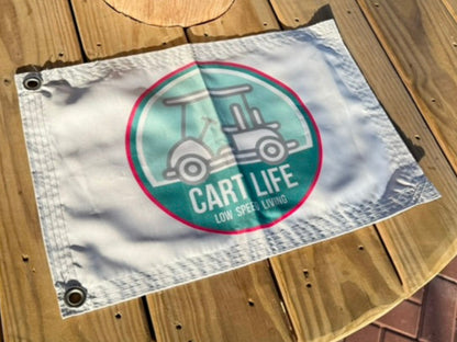 Cart Life TV Flag - White Circle Logo