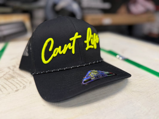 Cart Life - Pacific Headwear Black / Neon Yellow Rope Trucker Hat