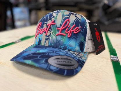 Cart Life Kryptek -Blue Scales Camo - Trucker Snap Back