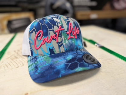 Cart Life Kryptek -Blue Scales Camo - Trucker Snap Back