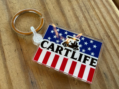 Cart Life Stars and Stripes Keychain