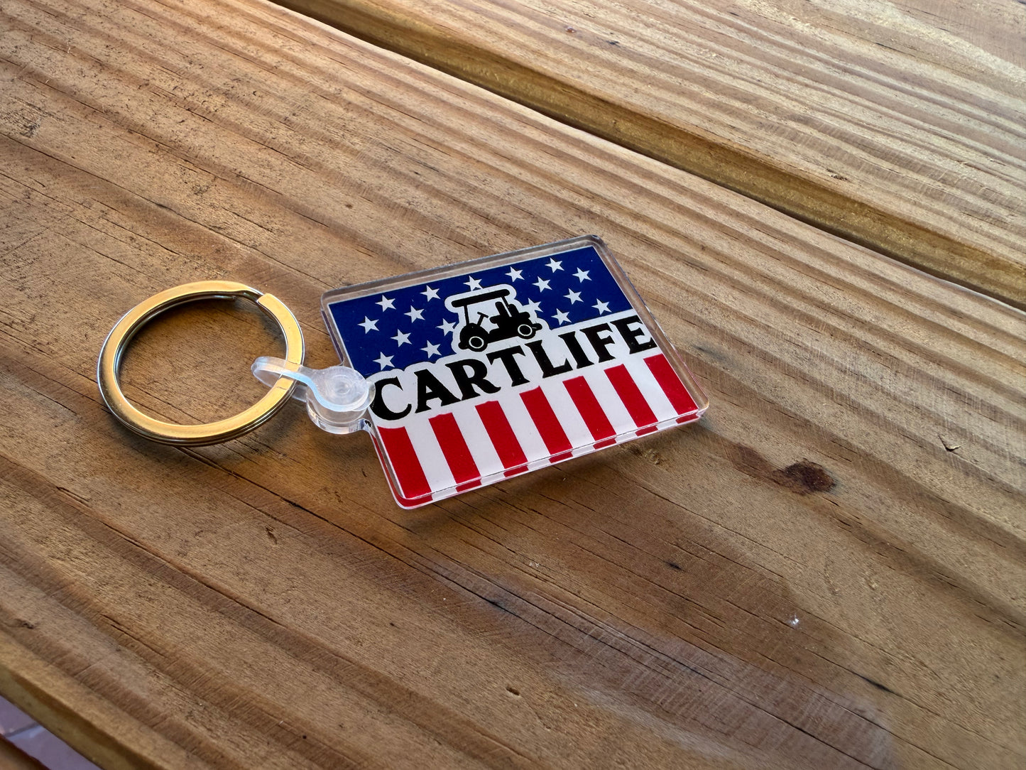 Cart Life Stars and Stripes Keychain