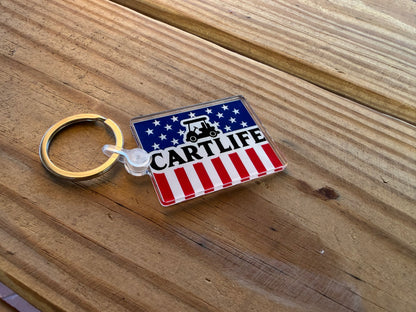 Cart Life Stars and Stripes Keychain