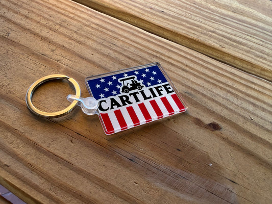 Cart Life Stars and Stripes Keychain