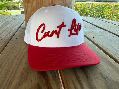 Cart Life Red / White Snap Back Trucker Hat