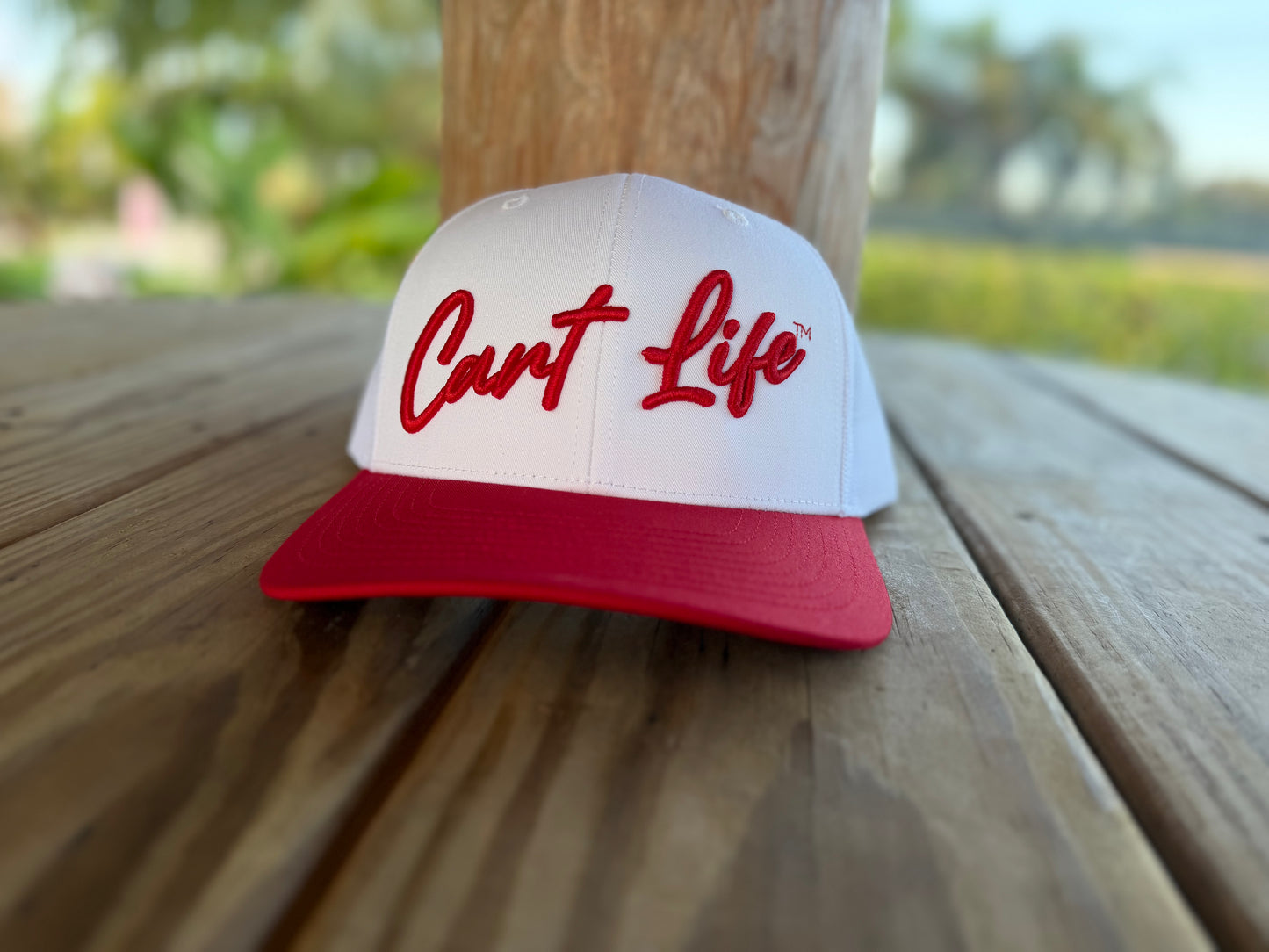 Cart Life Red / White Snap Back Trucker Hat