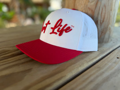 Cart Life Red / White Snap Back Trucker Hat