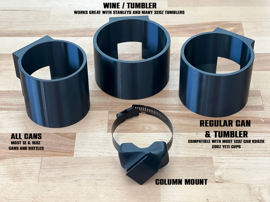 Golf Cart Modular Cup holder system | Stanley Cup holder | 1inch or 1.25inch Mounting