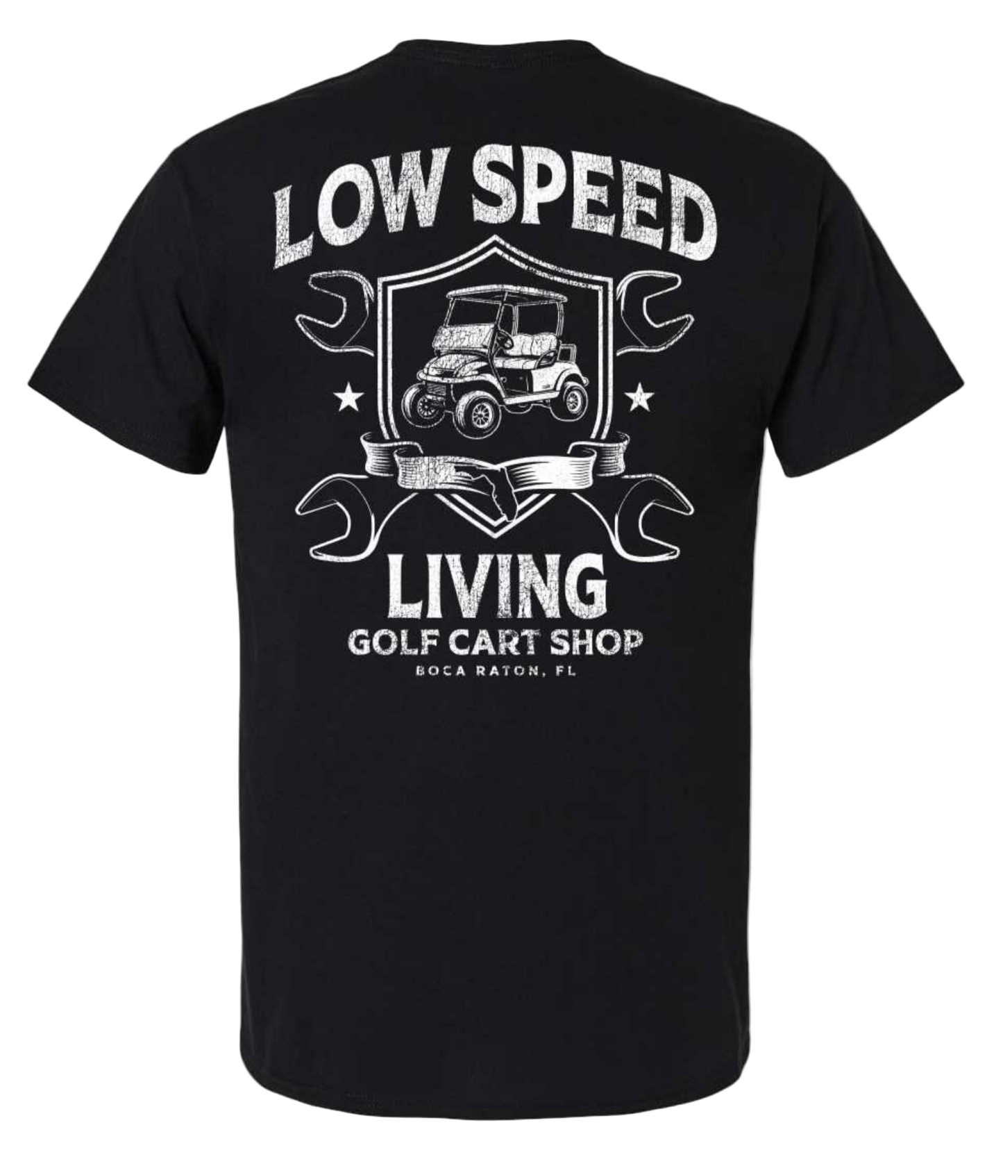 Low Speed Living Golf Cart Shop T-Shirt