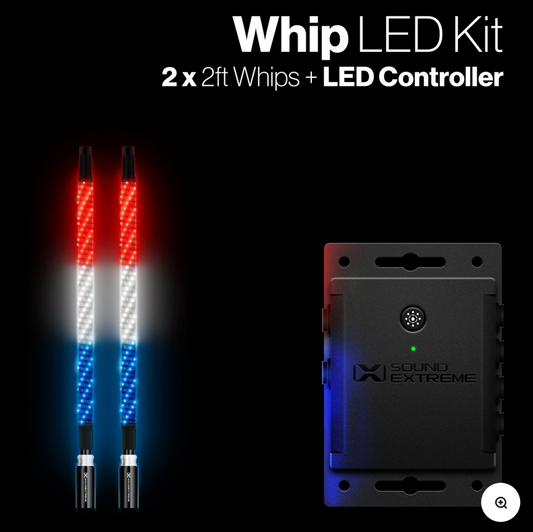Extreme Whip Kit Qty 2 x 2ft plus LEDCast Controller