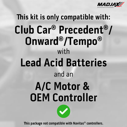 Display Screen Kit for A/C motor Club Car Precedent/Tempo/Onward with Lead Acid Battery Setup